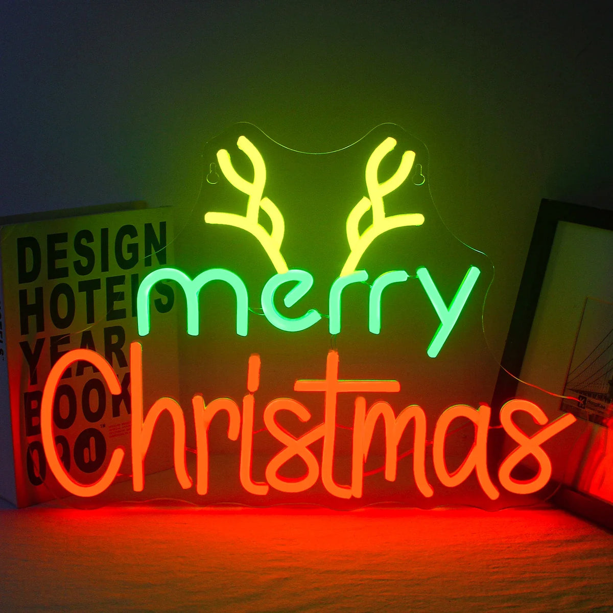 Merry Christmas 5V USB LED neon sign – 42x29cm