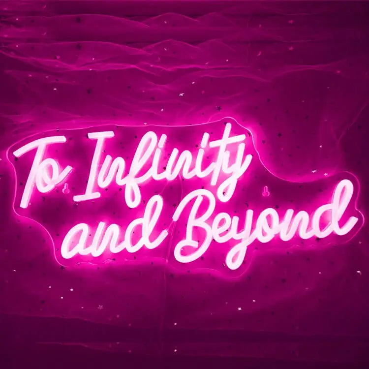 To Infinity and Beyond 5V USB LED neon sign – pink