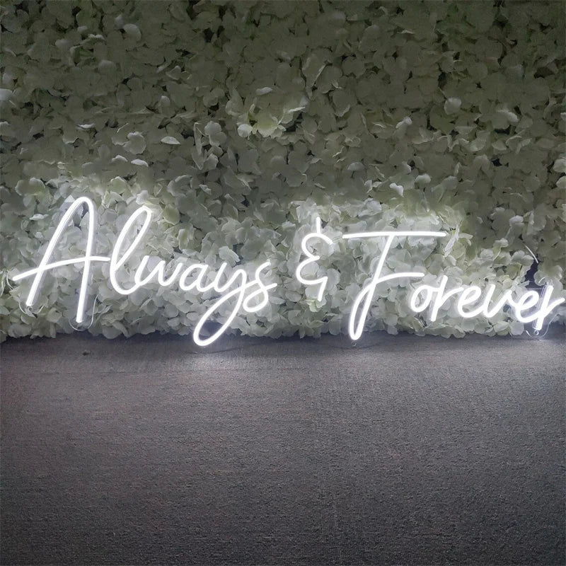 Always Forever 5V USB LED neon sign – White 53X15.5cm