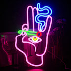 Smoking Hand Eye 5V USB LED neon sign