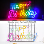 Enseigne néon LED USB 5 V Happy Birthday
