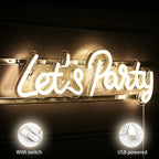 Let's Party 5V USB LED neon sign