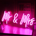 Mr & Mrs 5V USB LED neon sign