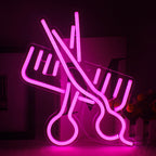 Enseigne néon LED USB 5 V Ciseaux et peigne