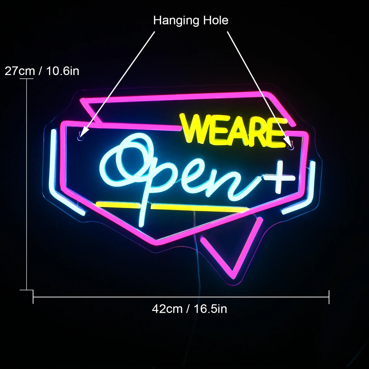 Enseigne néon LED USB 5 V We Are Open