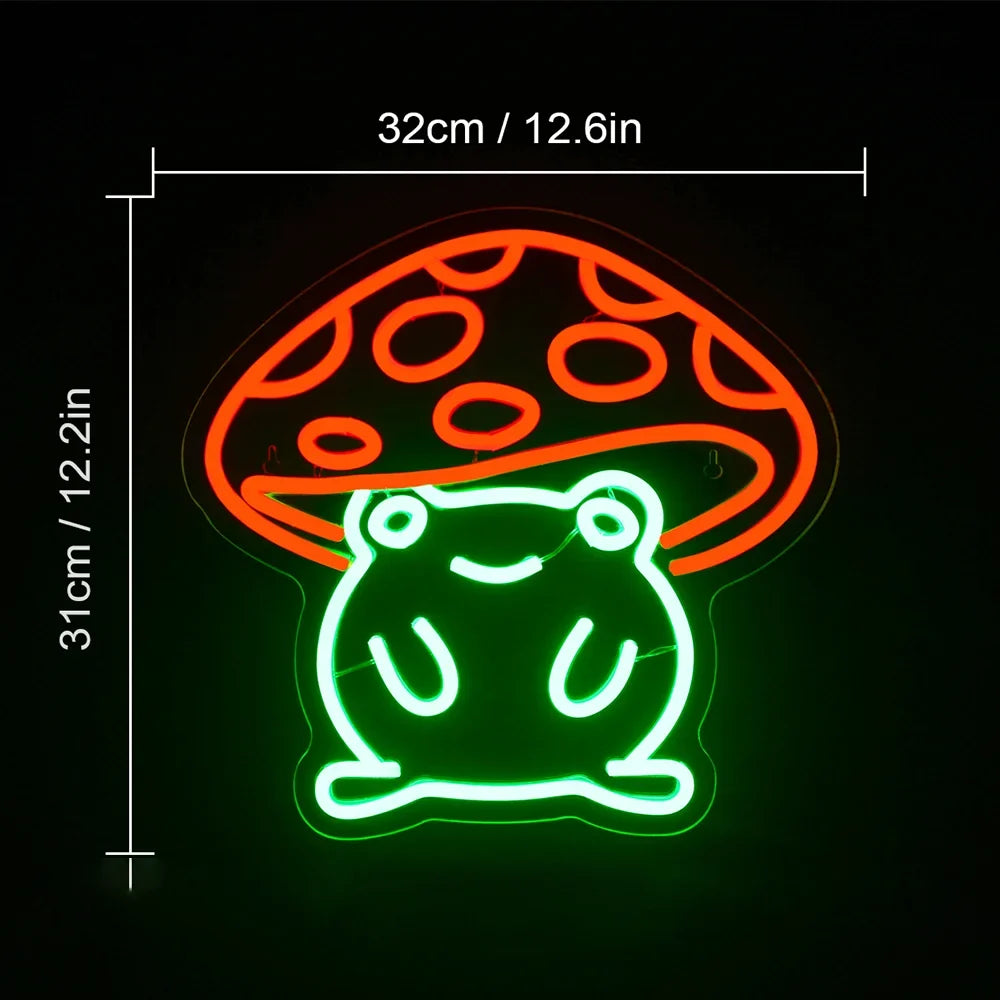 Cute Anime Frog 5V USB LED neon sign