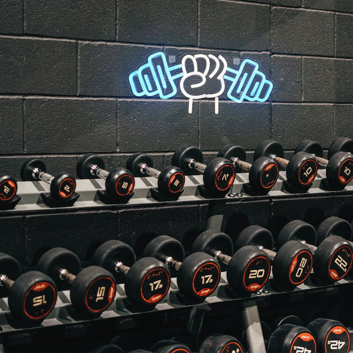 Barbell Weightlifting 5V USB LED neon sign
