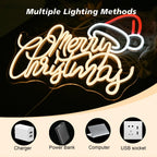 Warm Merry Christmas 5V USB LED neon sign