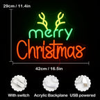 Merry Christmas 5V USB LED neon sign