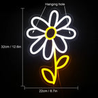 Enseigne néon LED USB 5 V Marguerite de style dessin animé