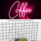Enseigne néon LED USB 5 V Coffee rose