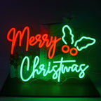 Enseigne néon LED USB 5 V Merry Christmas — choix de motifs — 42 × 30 cm