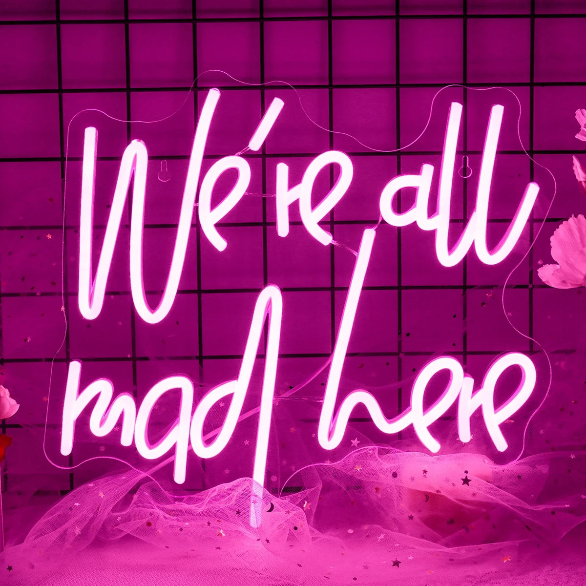 We're All Mad Here 5V USB LED neon sign
