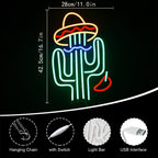 Cactus 5V USB LED neon sign