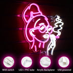 Girl Smoking 5V USB LED neon sign