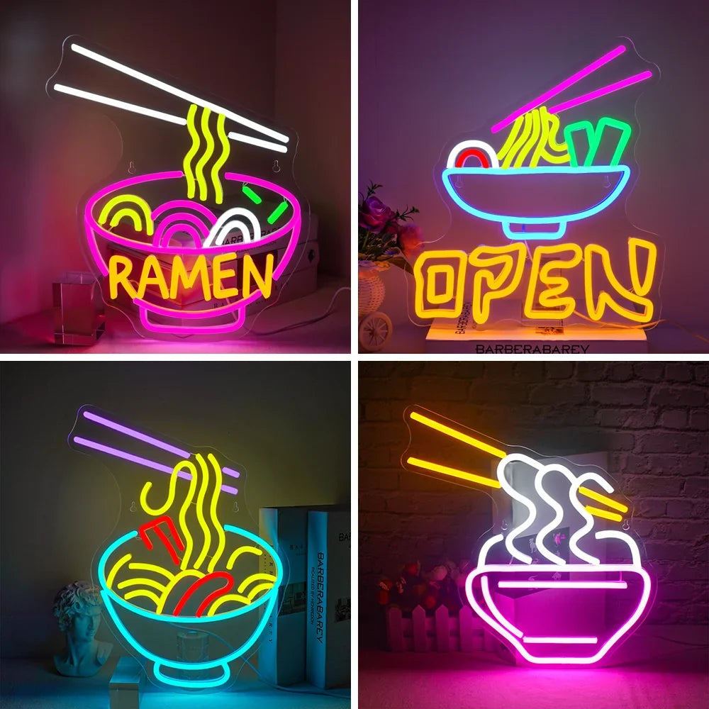 Enseigne néon LED USB 5 V Ramen