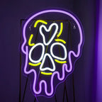 Enseigne néon LED USB 5 V Crâne violet