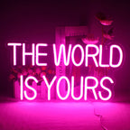 Enseigne néon LED USB 5 V The World Is Yours