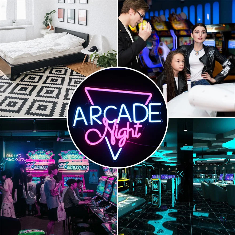 Enseigne néon LED USB 5 V Arcade Night
