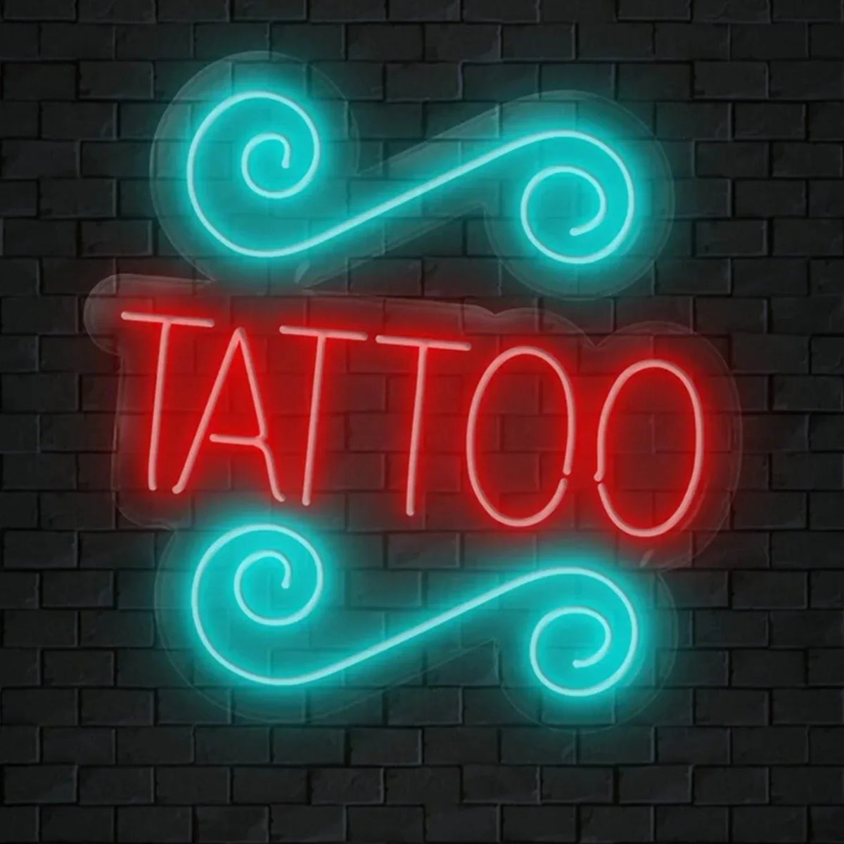 TATTOO 5V USB LED neon sign – Ice Blue Red