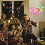 Green Leaf and Cigar 5V USB LED neon sign