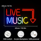 Live Music 5V USB LED neon sign