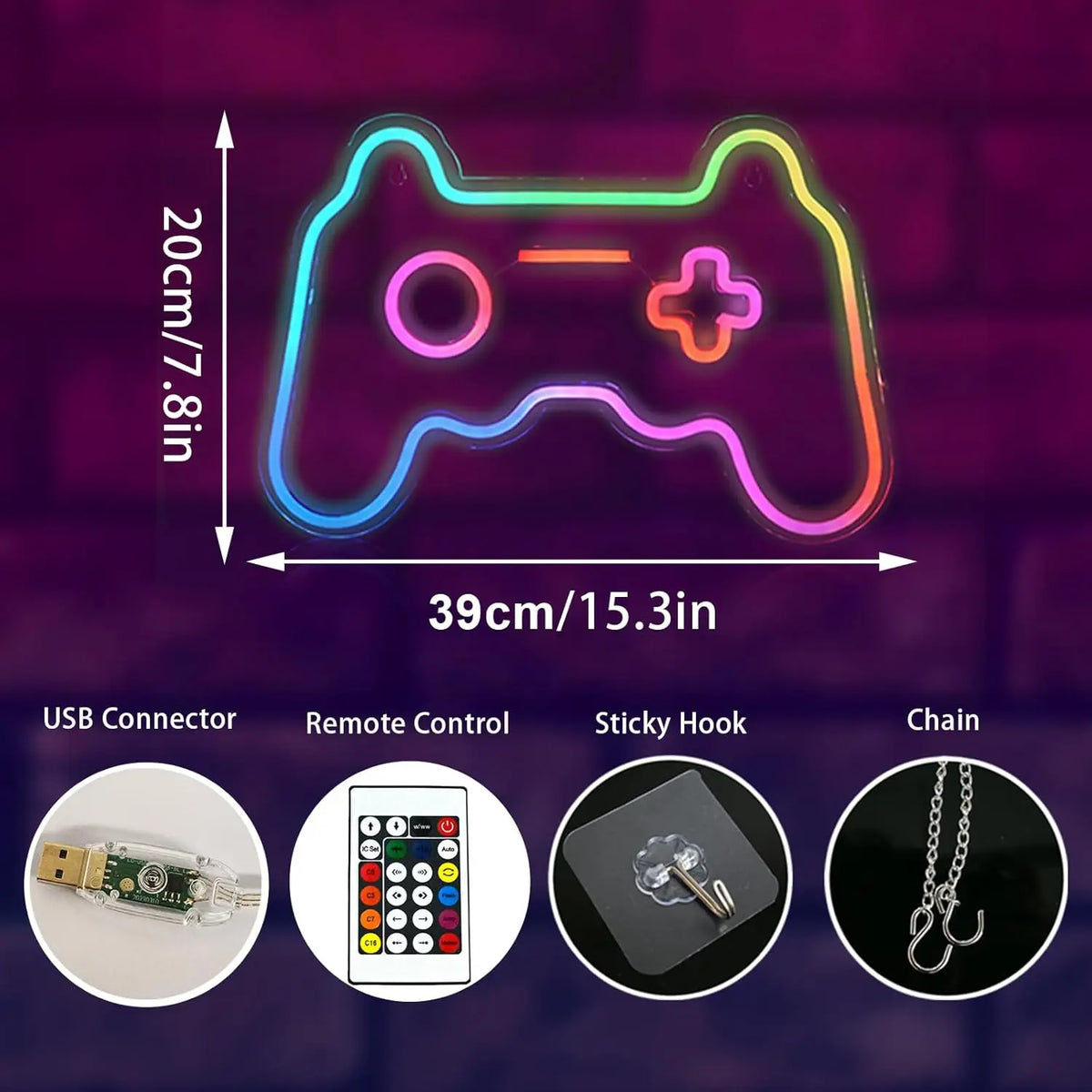 Gaming 5V USB LED neon sign