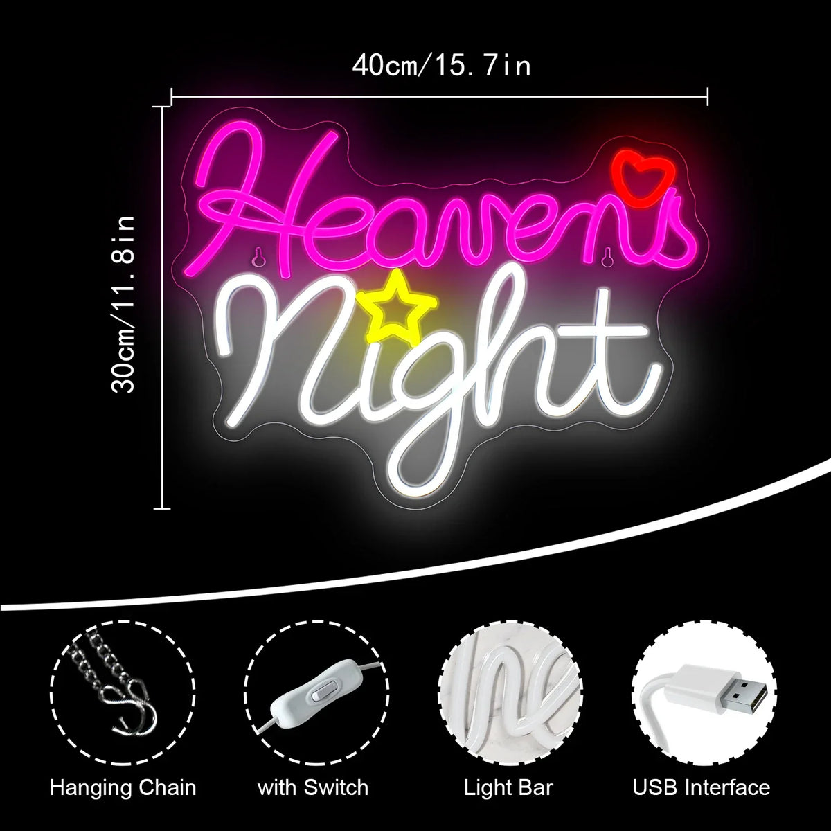 Heavens Night 5V USB LED neon sign