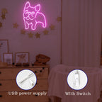Pink Dog 5V USB LED neon sign