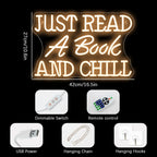 Just Read A Book And Chill 5V USB LED neon sign
