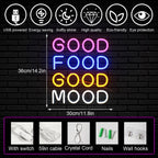 Good Food Good Mood 5V USB LED neon sign
