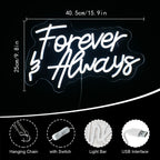 Forever & Always 5V USB LED neon sign