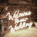 Enseigne néon LED USB 5 V Welcome to our Wedding