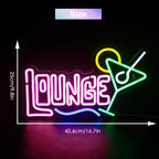 Cocktails Lounge 5V USB LED neon sign