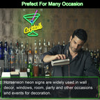 Green Cocktails 5V USB LED neon sign