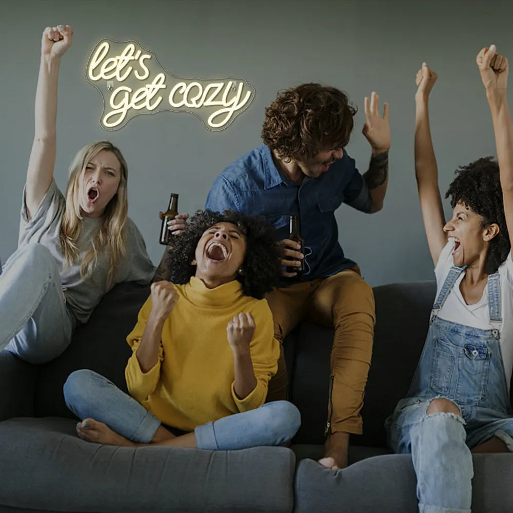 Let’s Get Cozy 5V USB LED neon sign