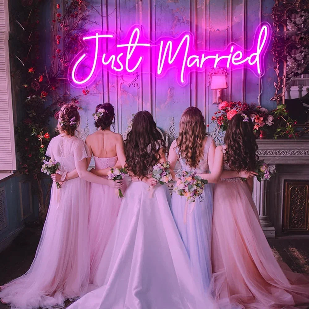 Just Married Wedding 5V USB LED neon sign