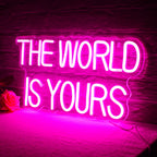 Enseigne néon LED USB 5 V The World Is Yours