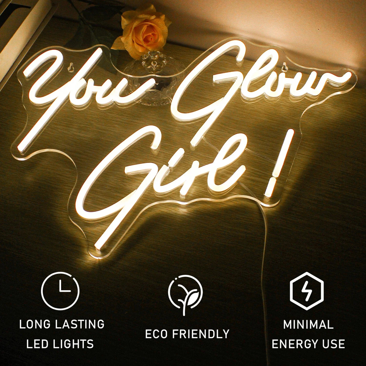 Enseigne néon LED USB 5 V You Glow Girl