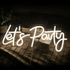 Enseigne néon LED USB 5 V Let's Party