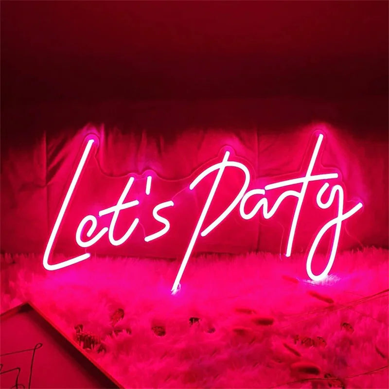 Let's Party 5V USB LED neon sign