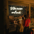 Enseigne néon LED USB 5 V To The Moon And Back