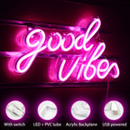 Good Vibes 5V USB LED neon sign