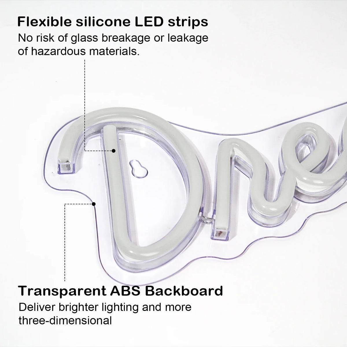 Enseigne néon LED USB 5 V Dream Big