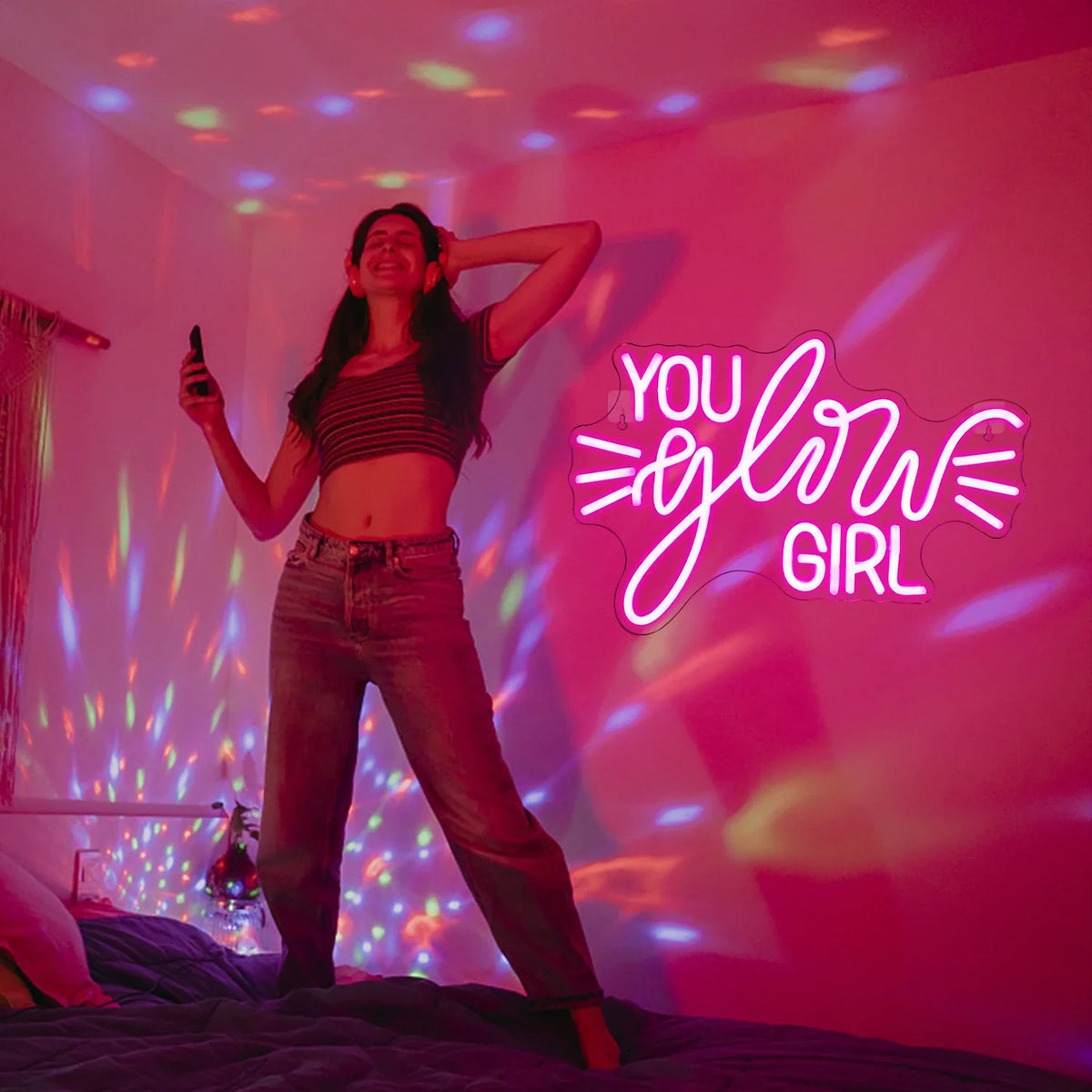 You Glow Girl 5V USB LED neon sign