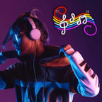 Colourful Musical Notes 5V USB LED neon sign