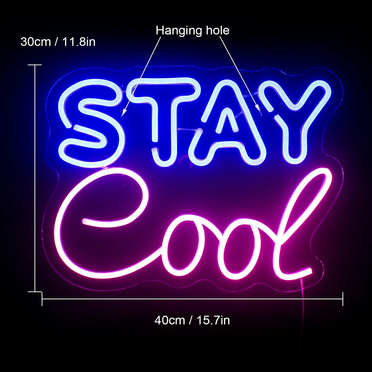 Enseigne néon LED USB 5 V Stay Cool — STAY Cool