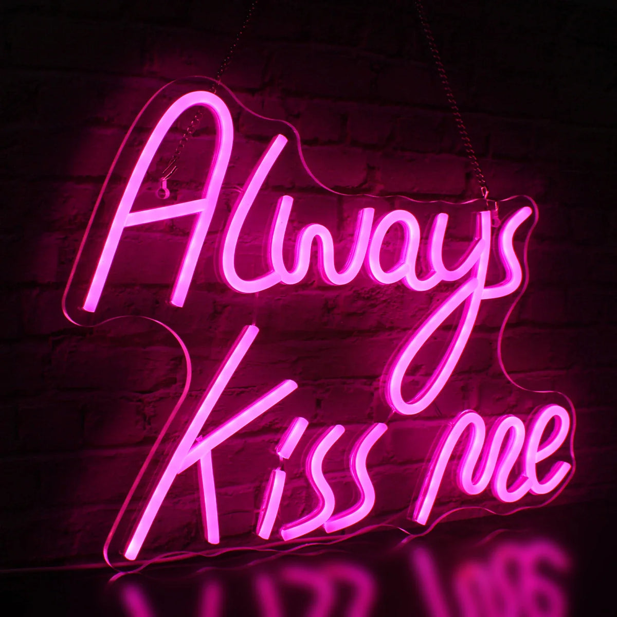 Always Kiss Me Pink 5V USB LED neon sign – Pink