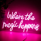 Where The Magic Happens 5V USB LED neon sign – pink