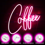 Enseigne néon LED USB 5 V Coffee rose